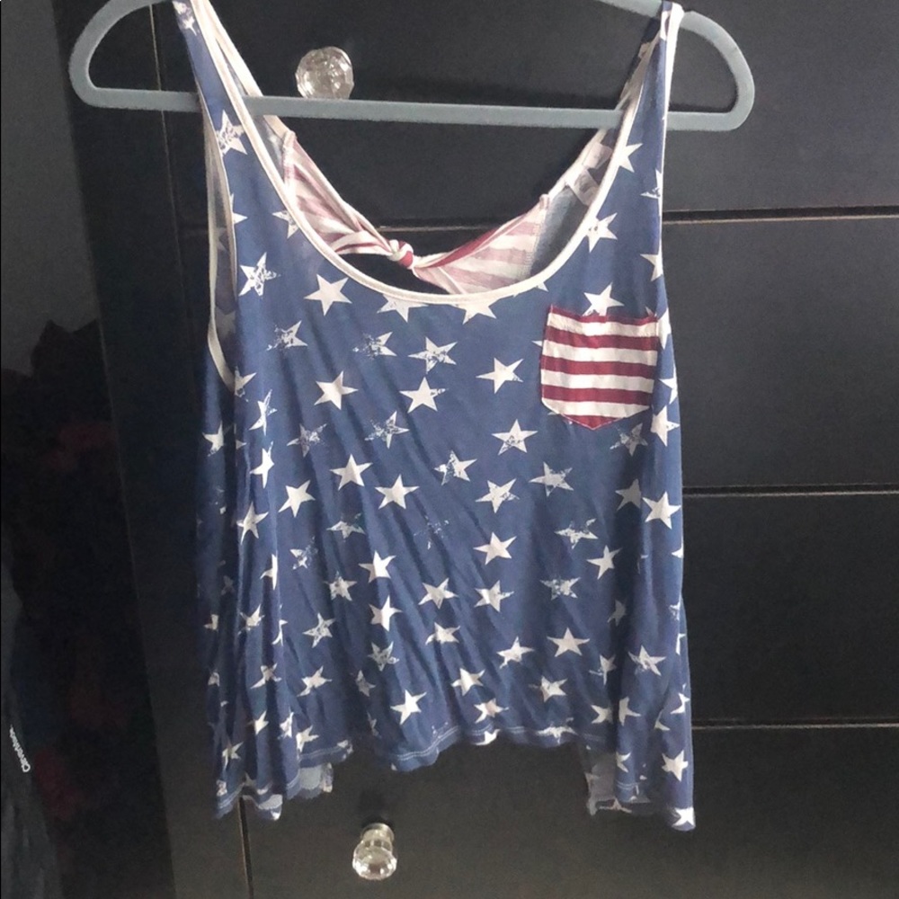 Patriotic tank top with bows